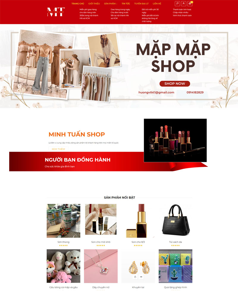 Giao diện website tạo hóa Tuấn Minh 